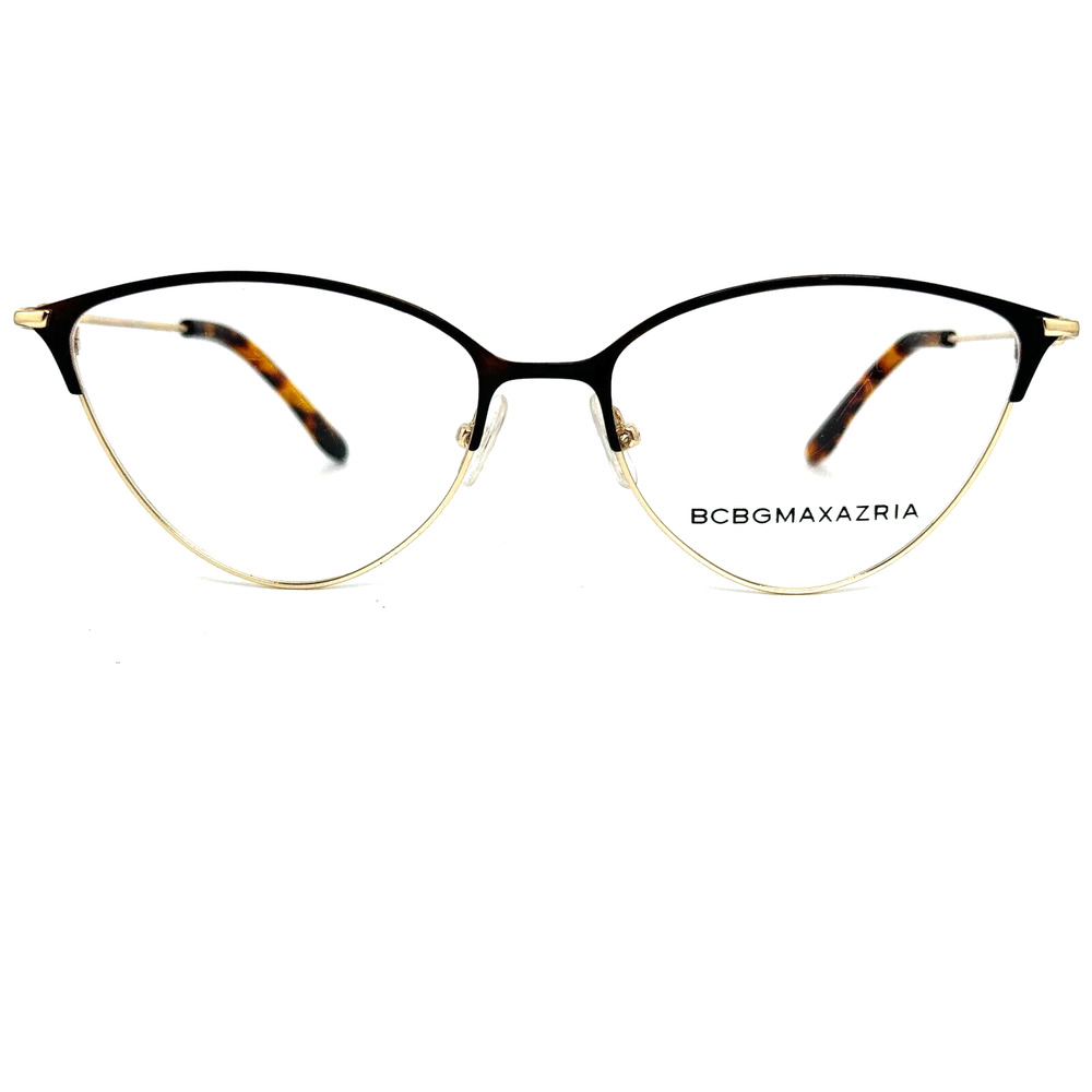BCBG Maxazria Cat Eye Eyeglasses Made In‎ Italy 54 16 135 Arla Gold H13658